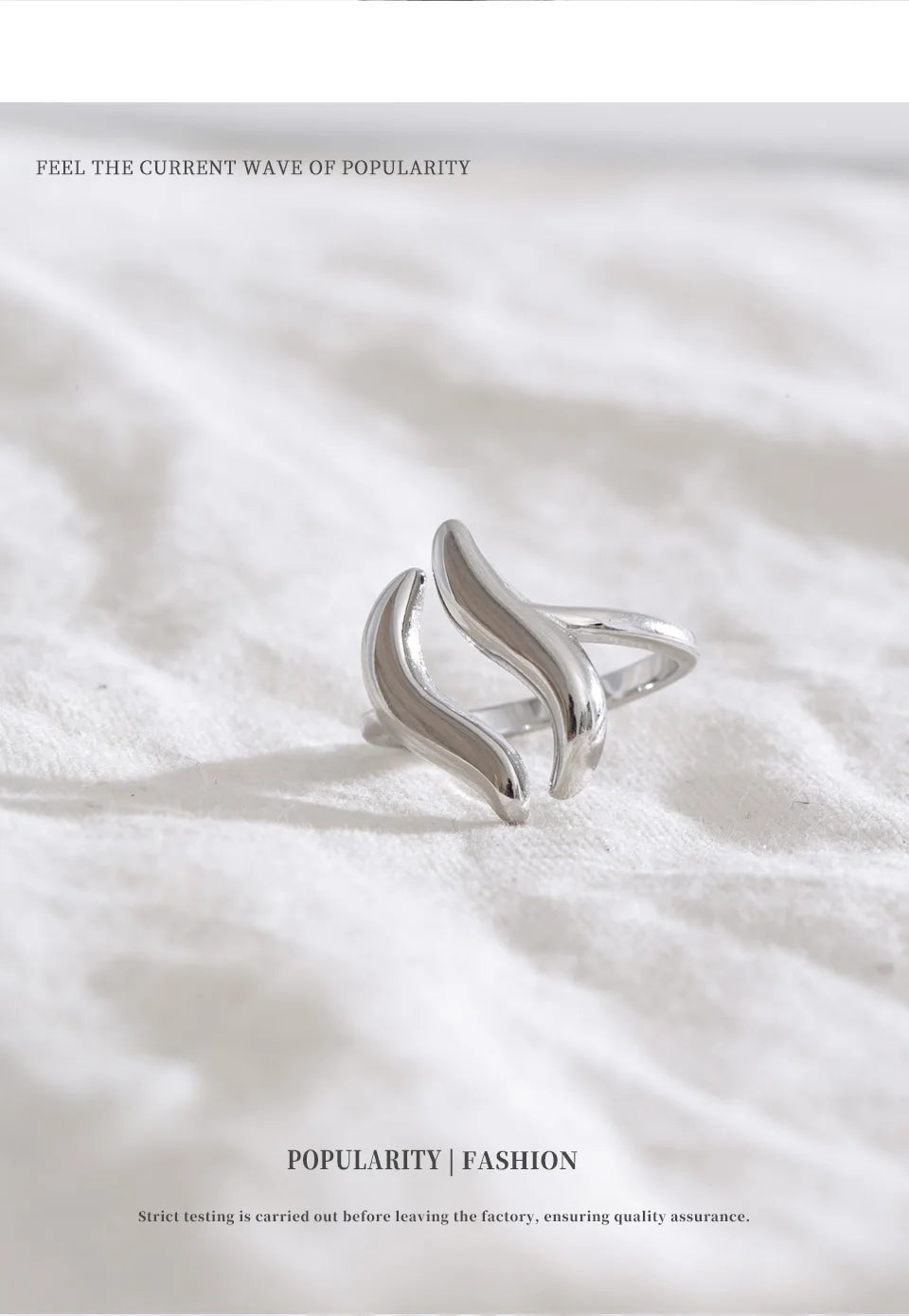 Fluid Wave Gold Ring