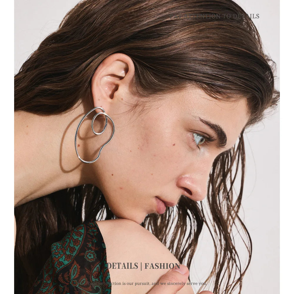 Golden Flow Hoop Earrings