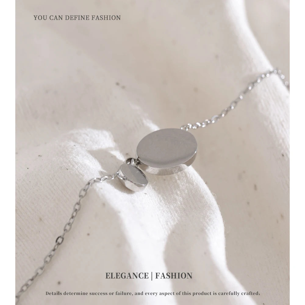 Silver Double Oval Necklace