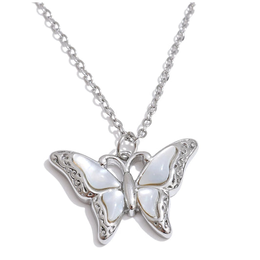 Butterfly Outline Necklace