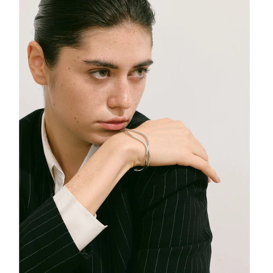 Double Wave Cuff Bracelet