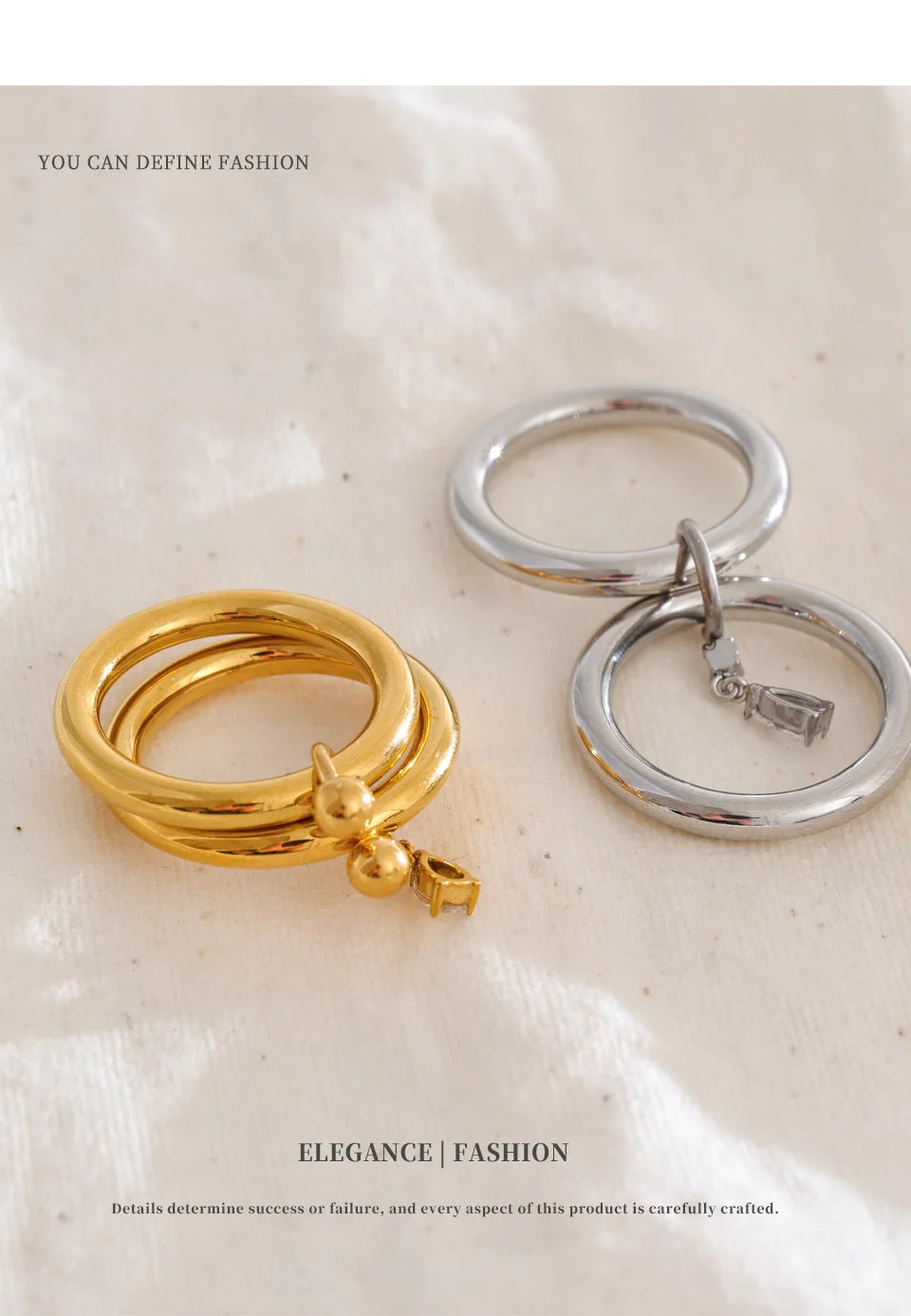 Multi-Band Crystal Ring