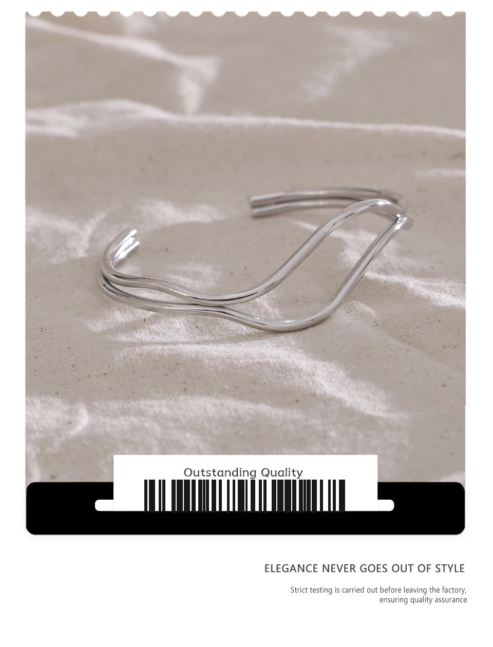 Double Wave Cuff Bracelet