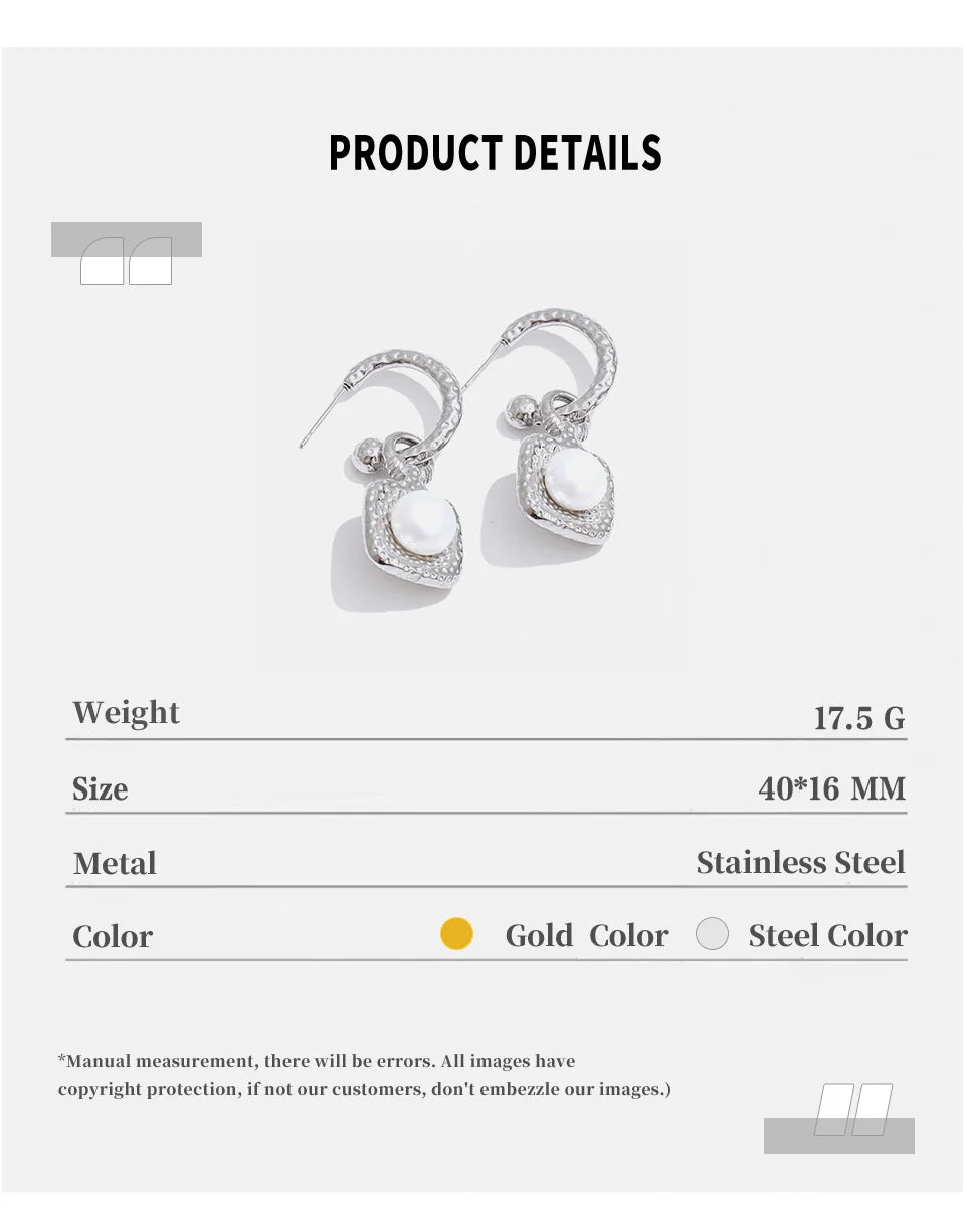 Vintage Frame Pearl Drops