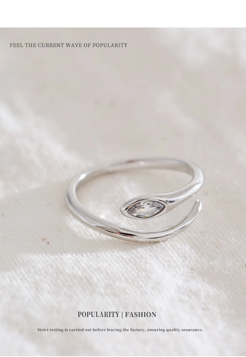 Swirl Crystal Ring