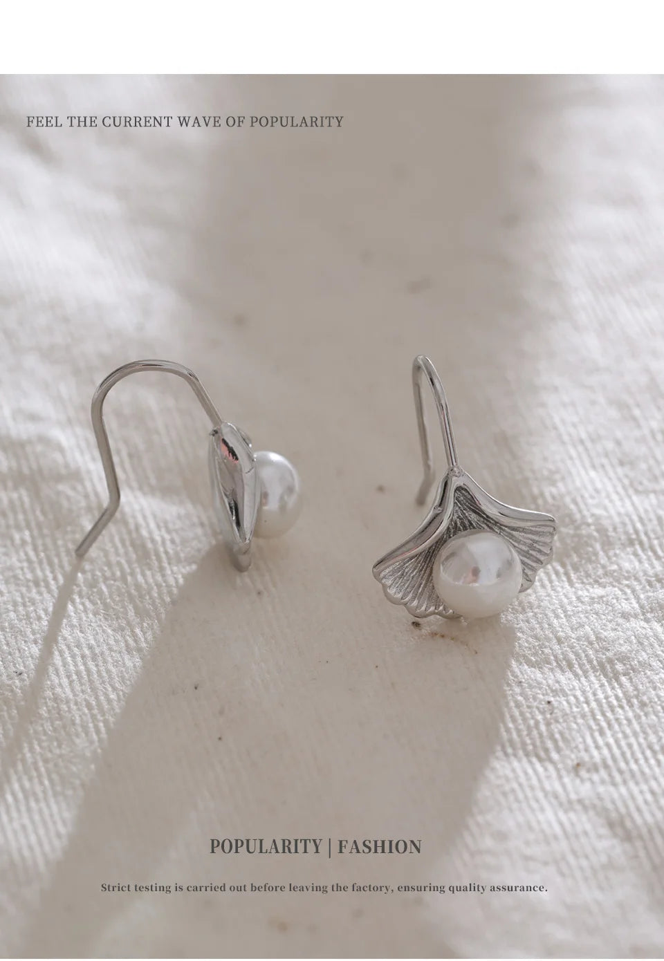 Silver Pearl Drop Earrings