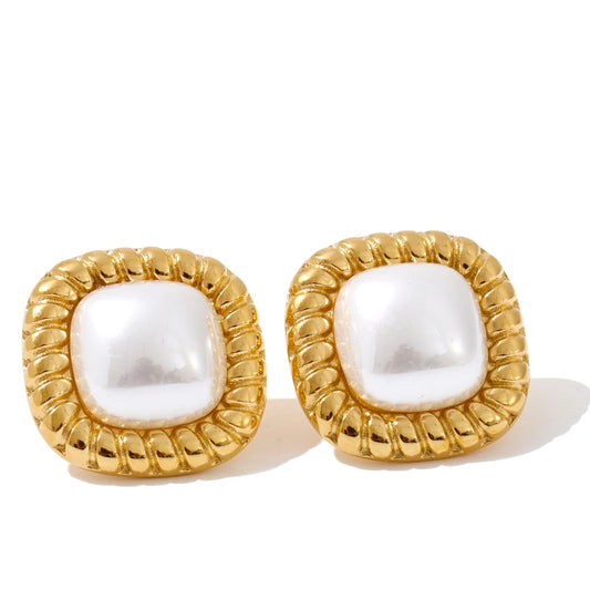 Braided Frame Stud Earrings