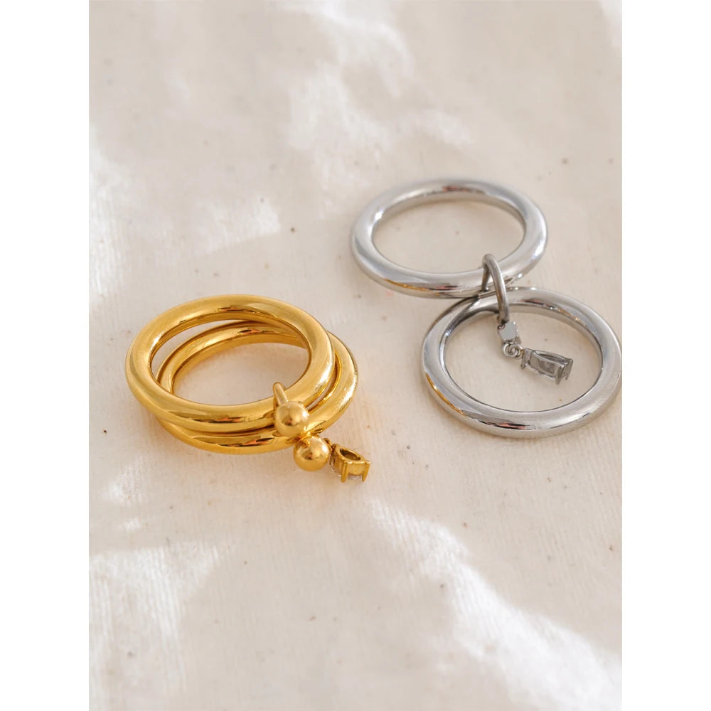 Multi-Band Crystal Ring