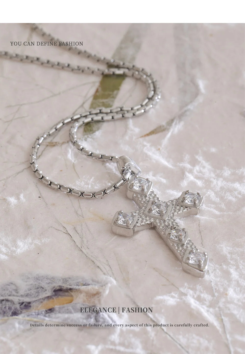 Cross Crystal Necklace
