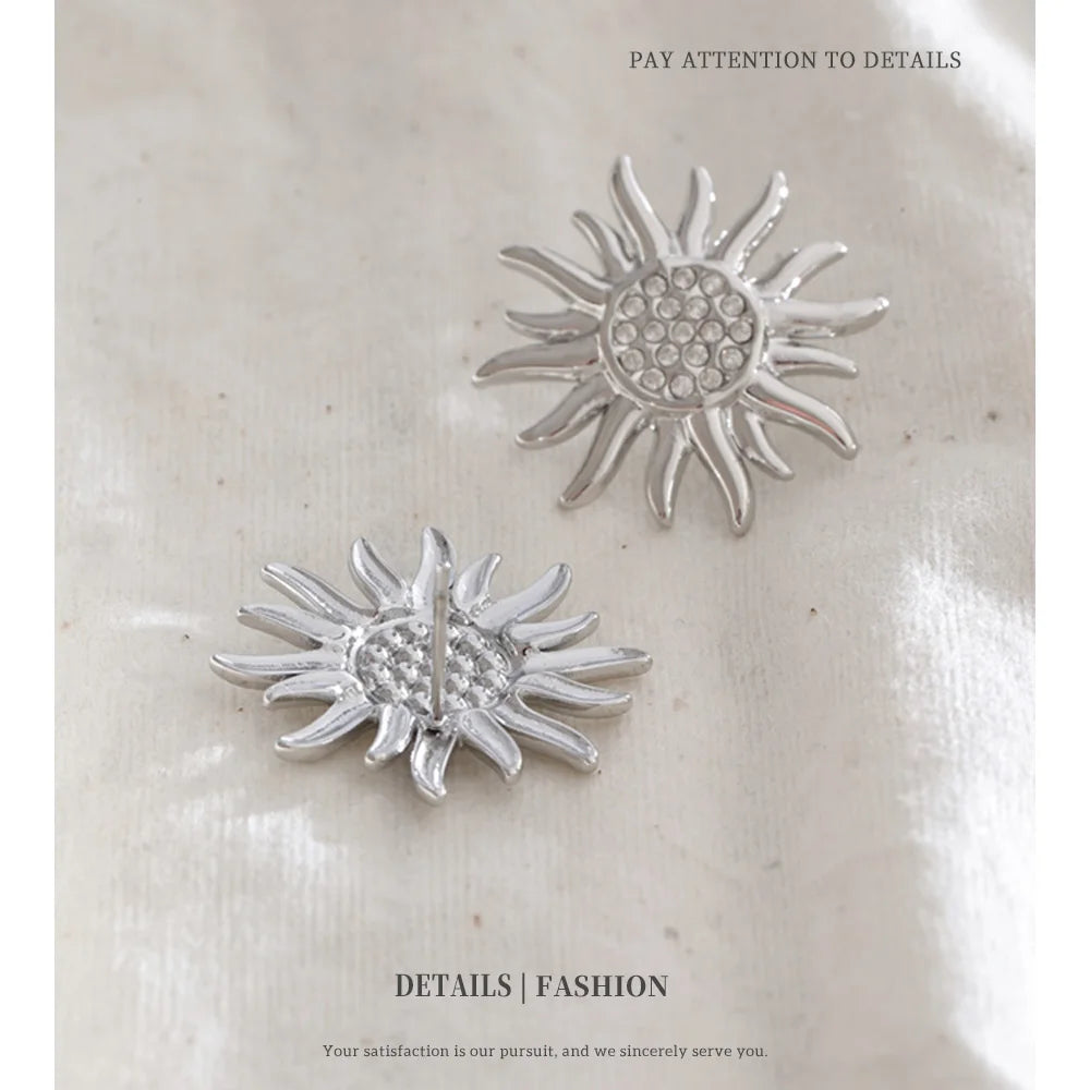 Trendy Sun Earrings Stud