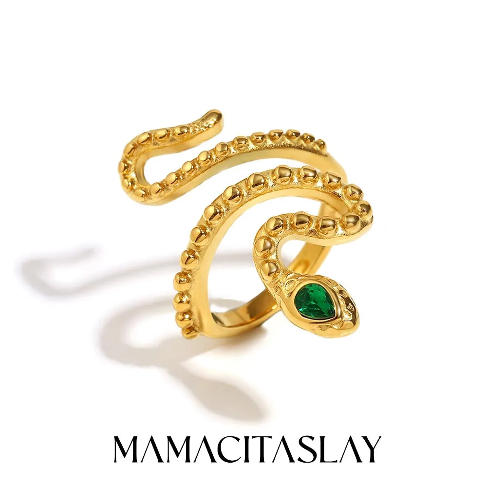Emerald Serpent Ring
