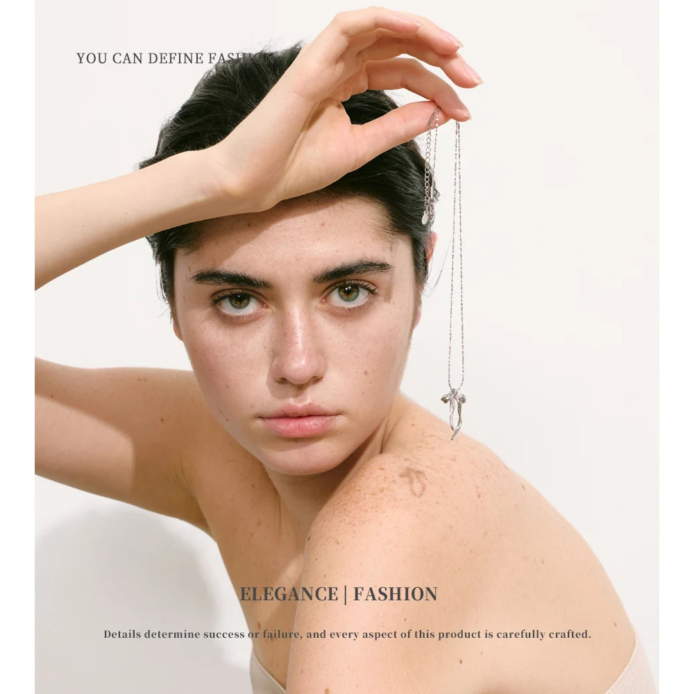 Golden Bow Ribbon Necklace