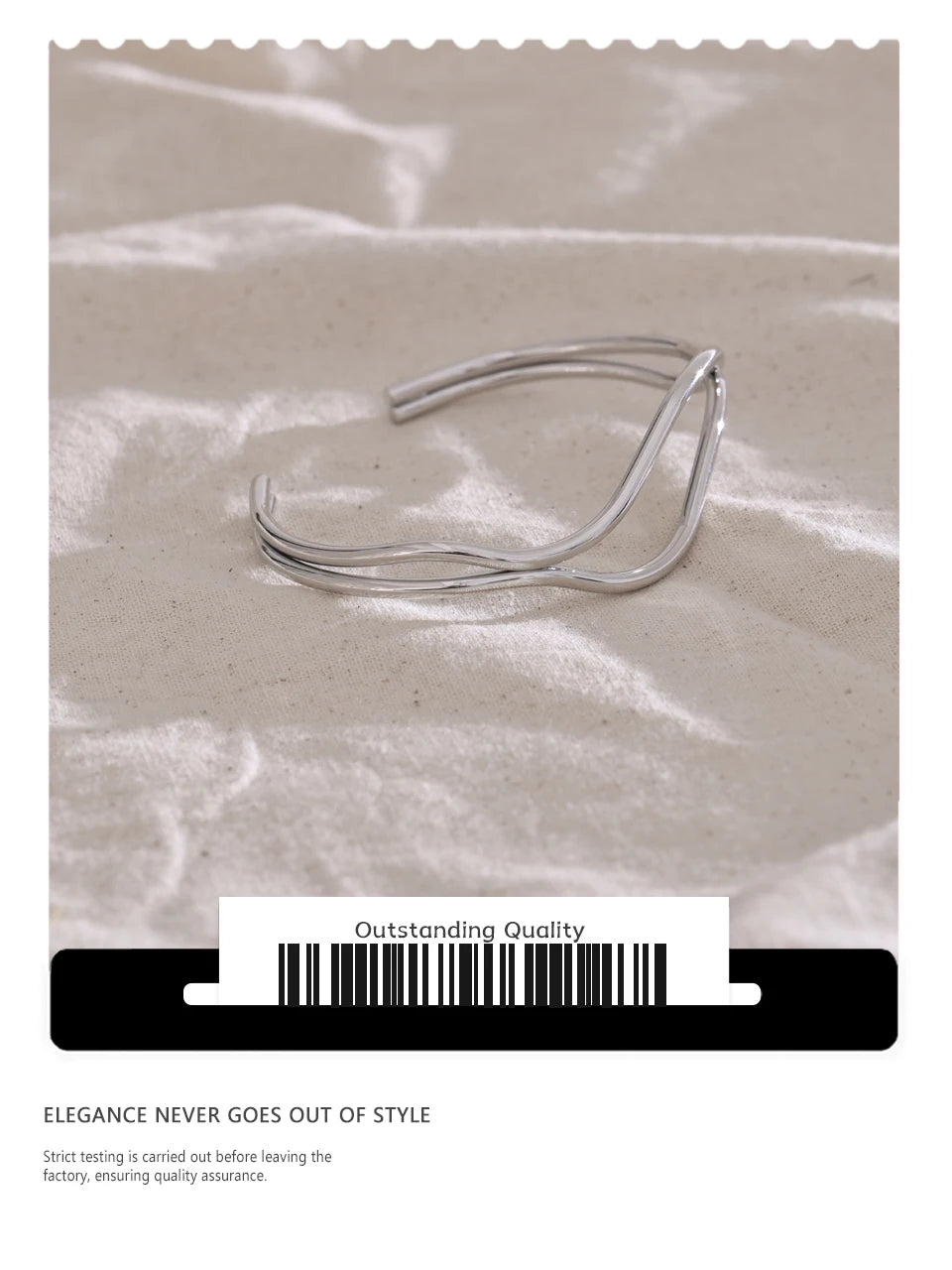 Double Wave Cuff Bracelet