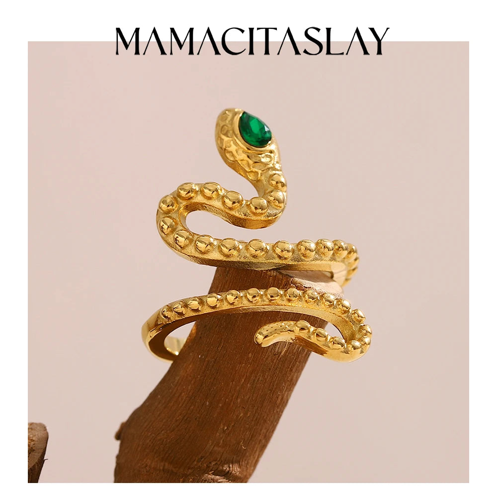 Emerald Serpent Ring
