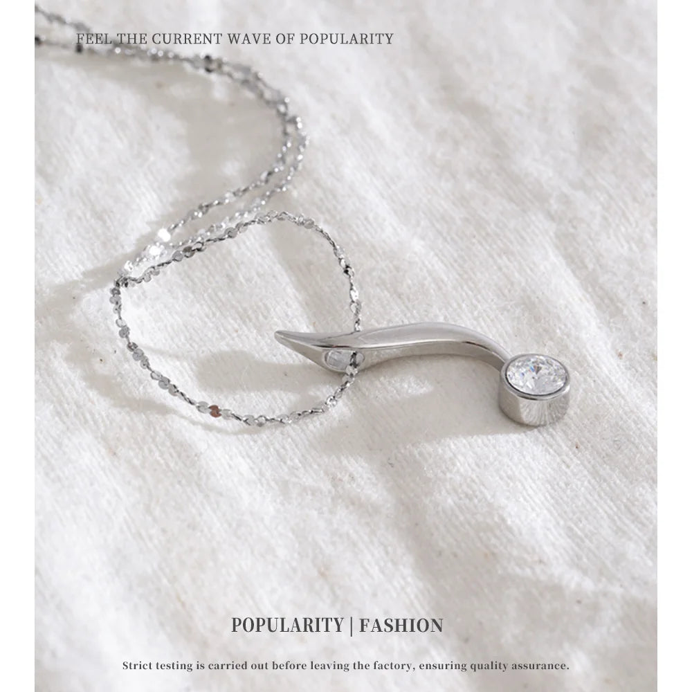 Minimal Drop Pendant Necklace