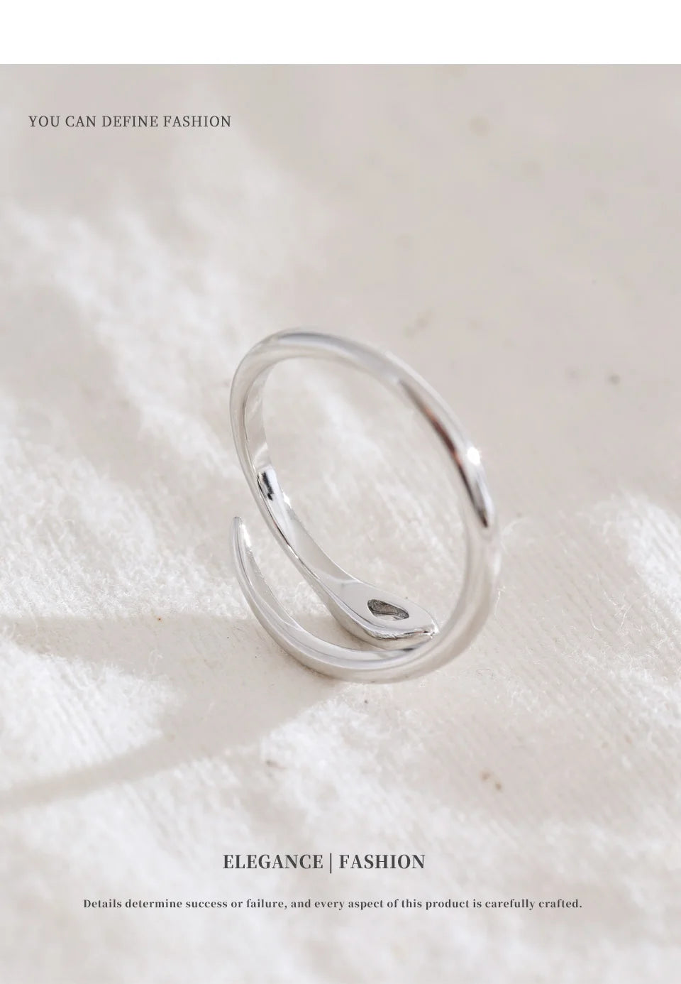 Swirl Crystal Ring