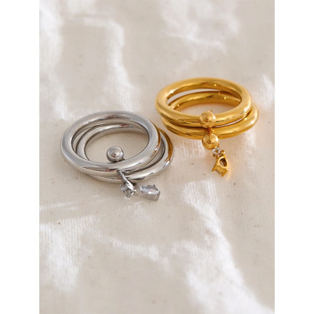 Multi-Band Crystal Ring