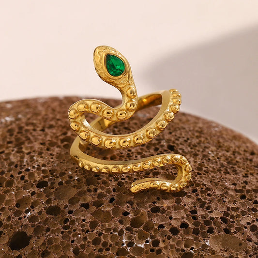 Emerald Serpent Ring