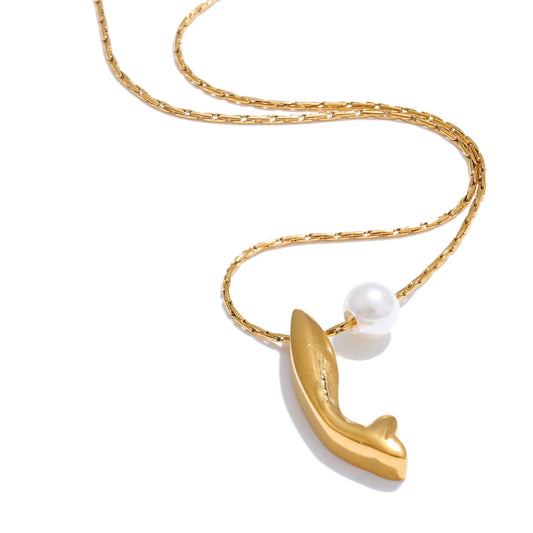 Crescent Pearl Necklace