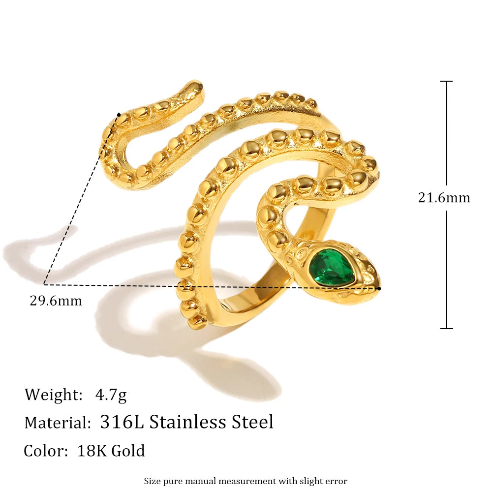 Emerald Serpent Ring