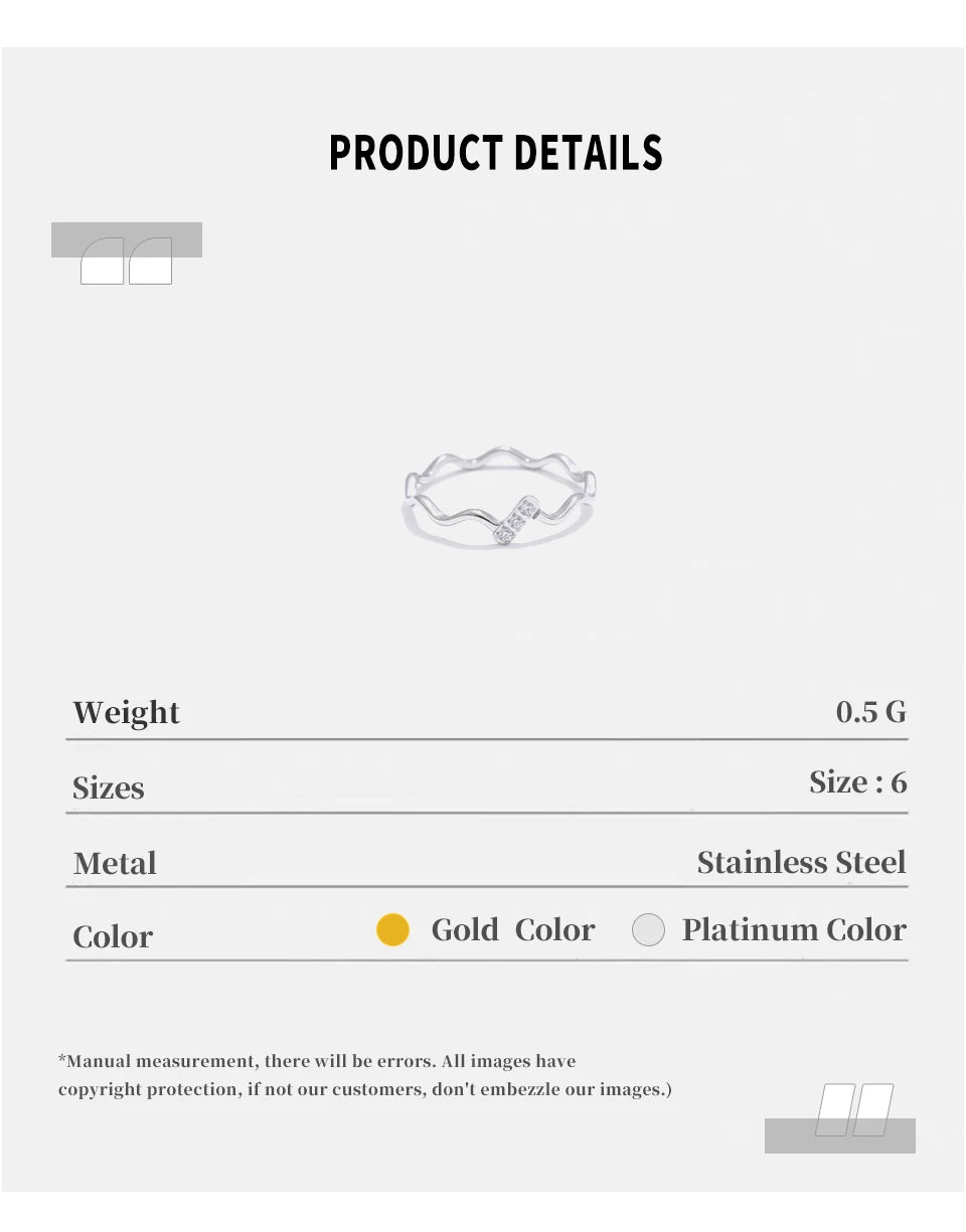 Minimal Silver Wave Ring