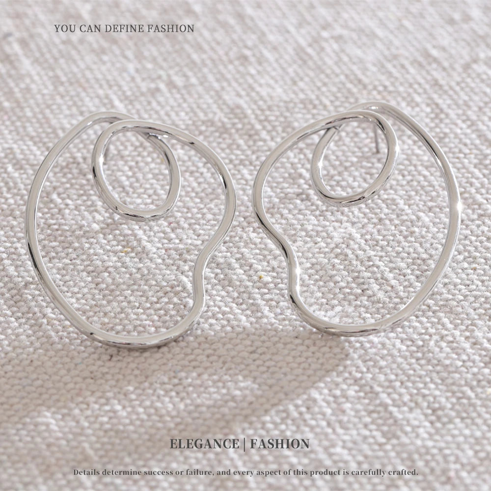 Golden Flow Hoop Earrings