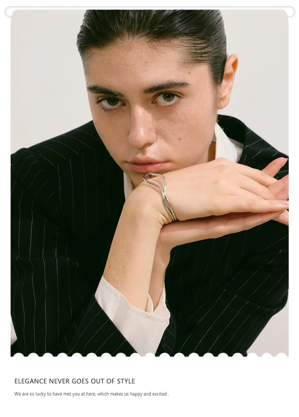 Double Wave Cuff Bracelet