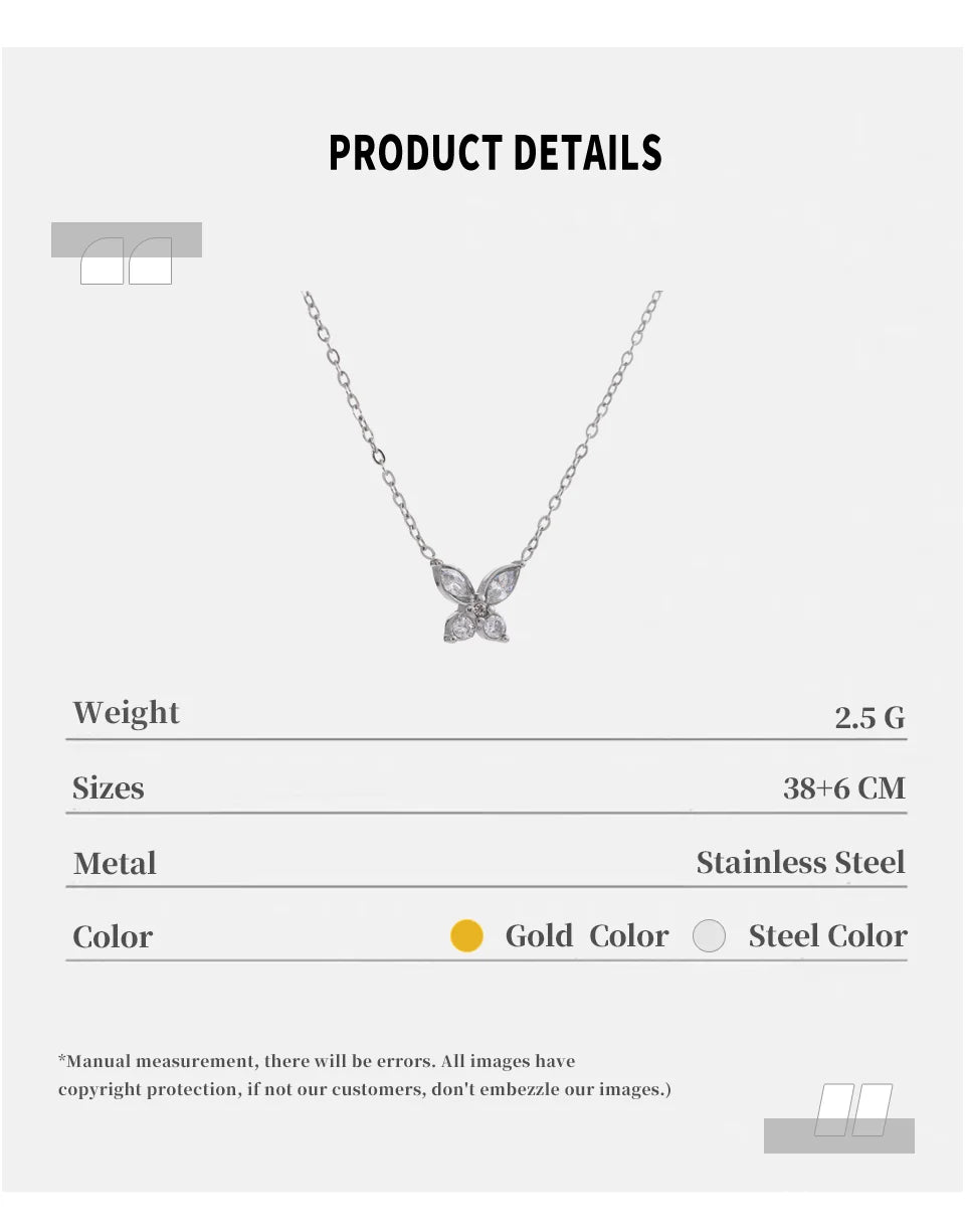 Crystal Butterfly Necklace