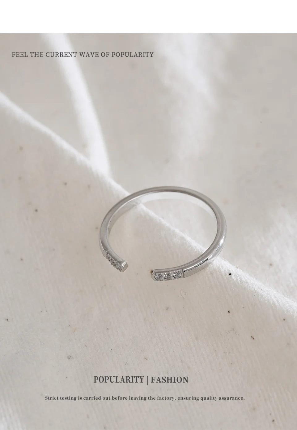 Minimal Open Crystal Cuff