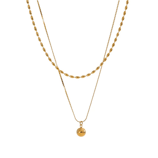 Double Layer Minimal Necklace