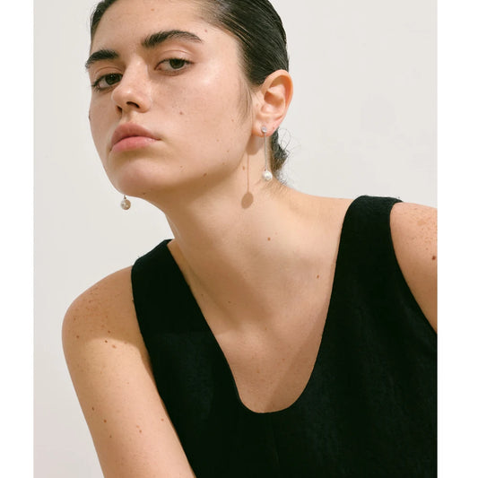 Long Pearl Drop Earrings