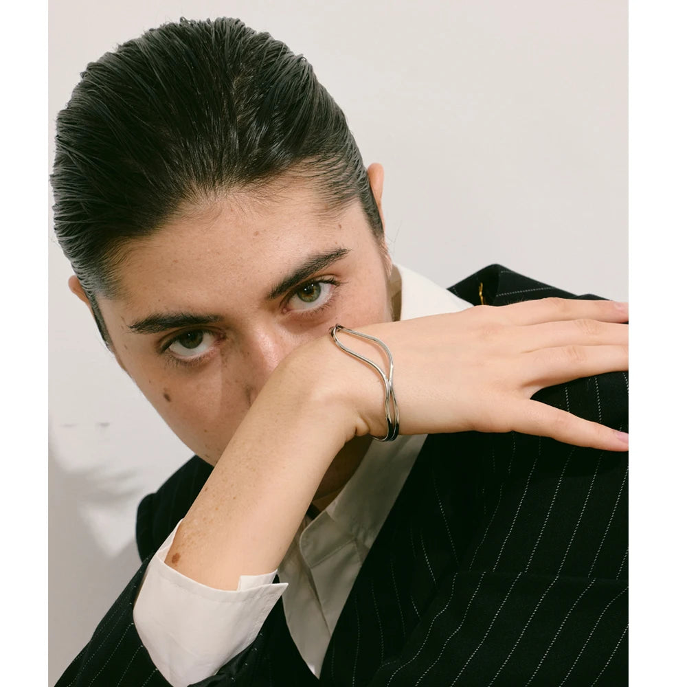 Double Wave Cuff Bracelet