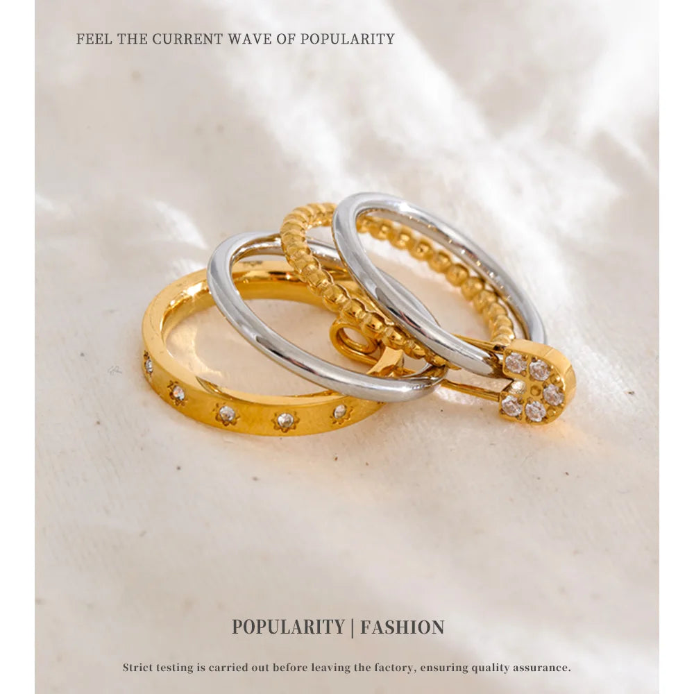 Mixed Ring Stack Set