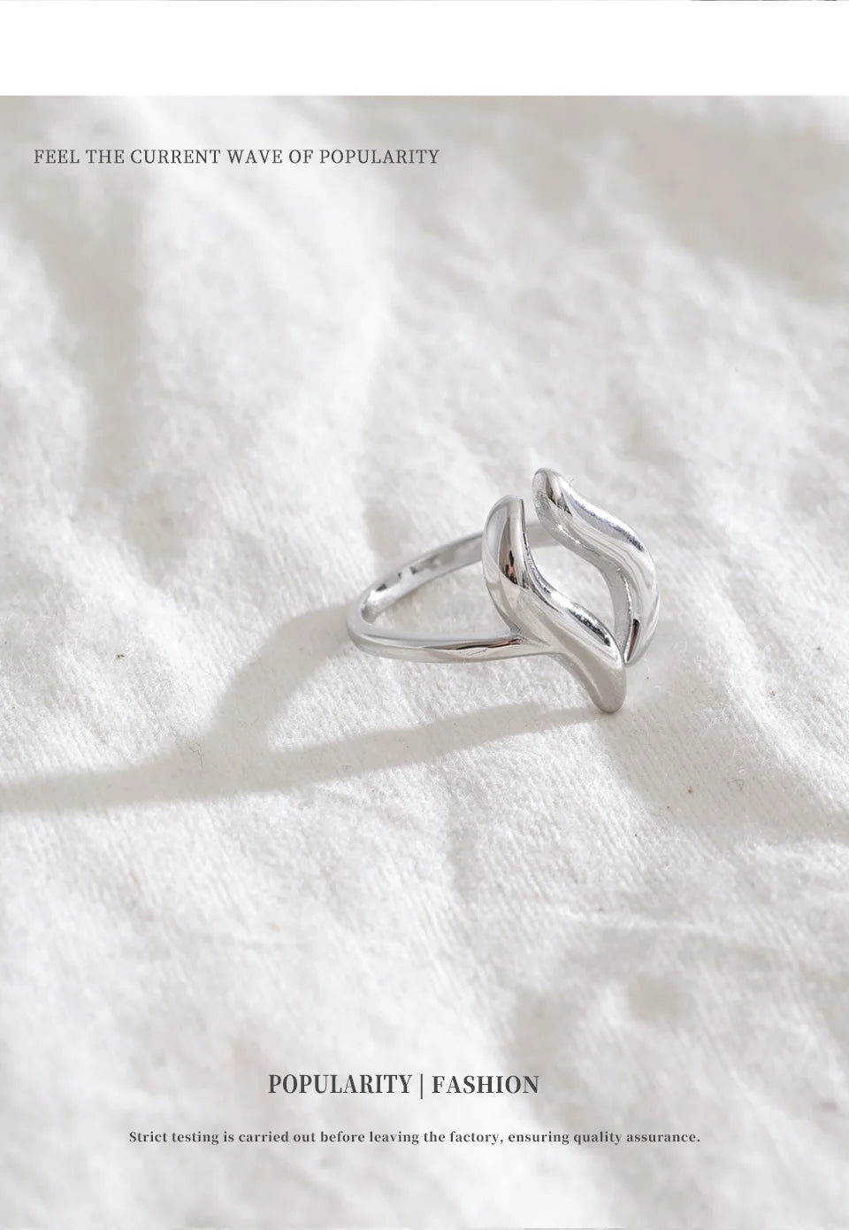 Fluid Wave Gold Ring