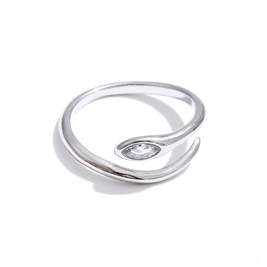 Swirl Crystal Ring