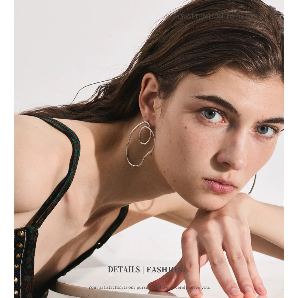 Golden Flow Hoop Earrings