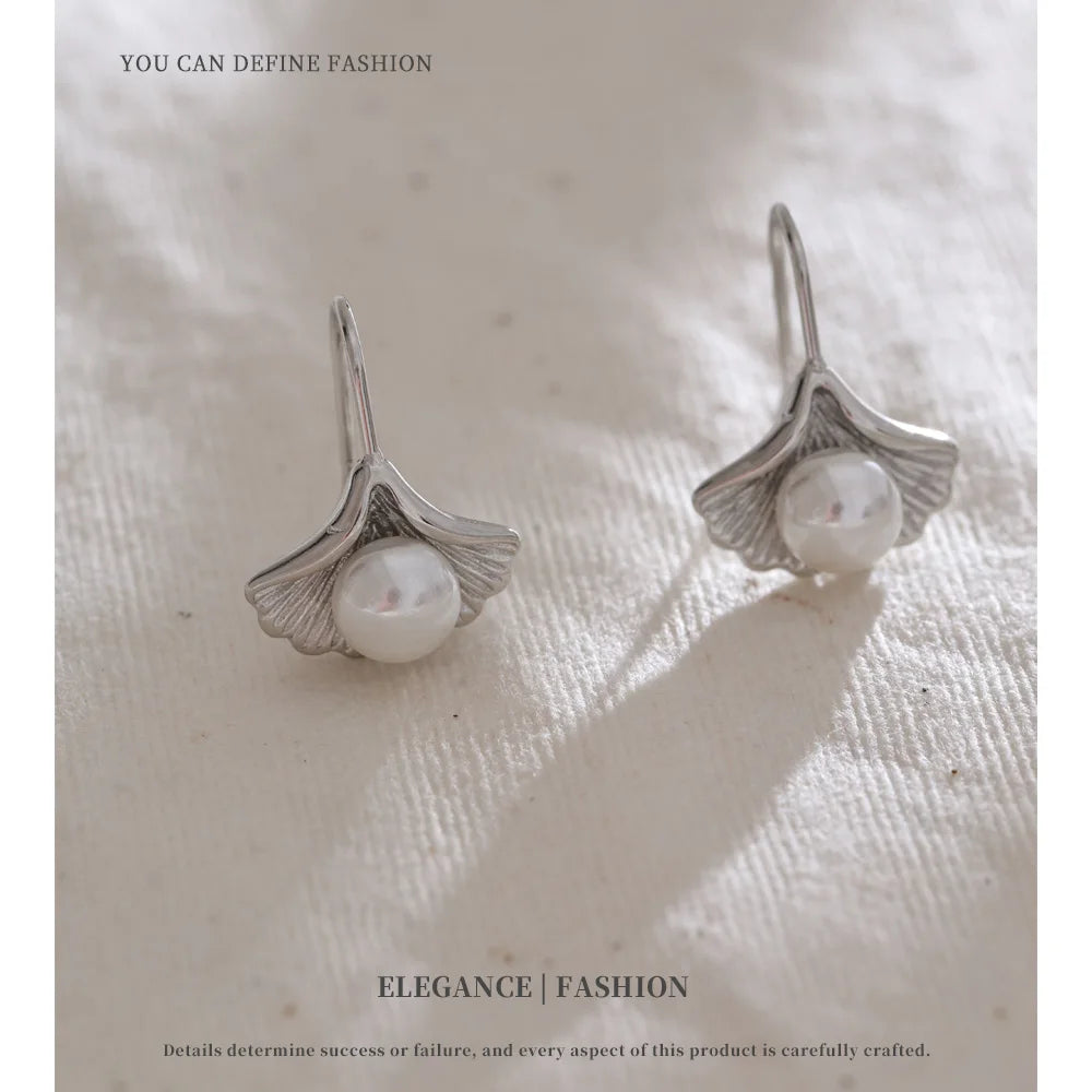 Silver Pearl Drop Earrings