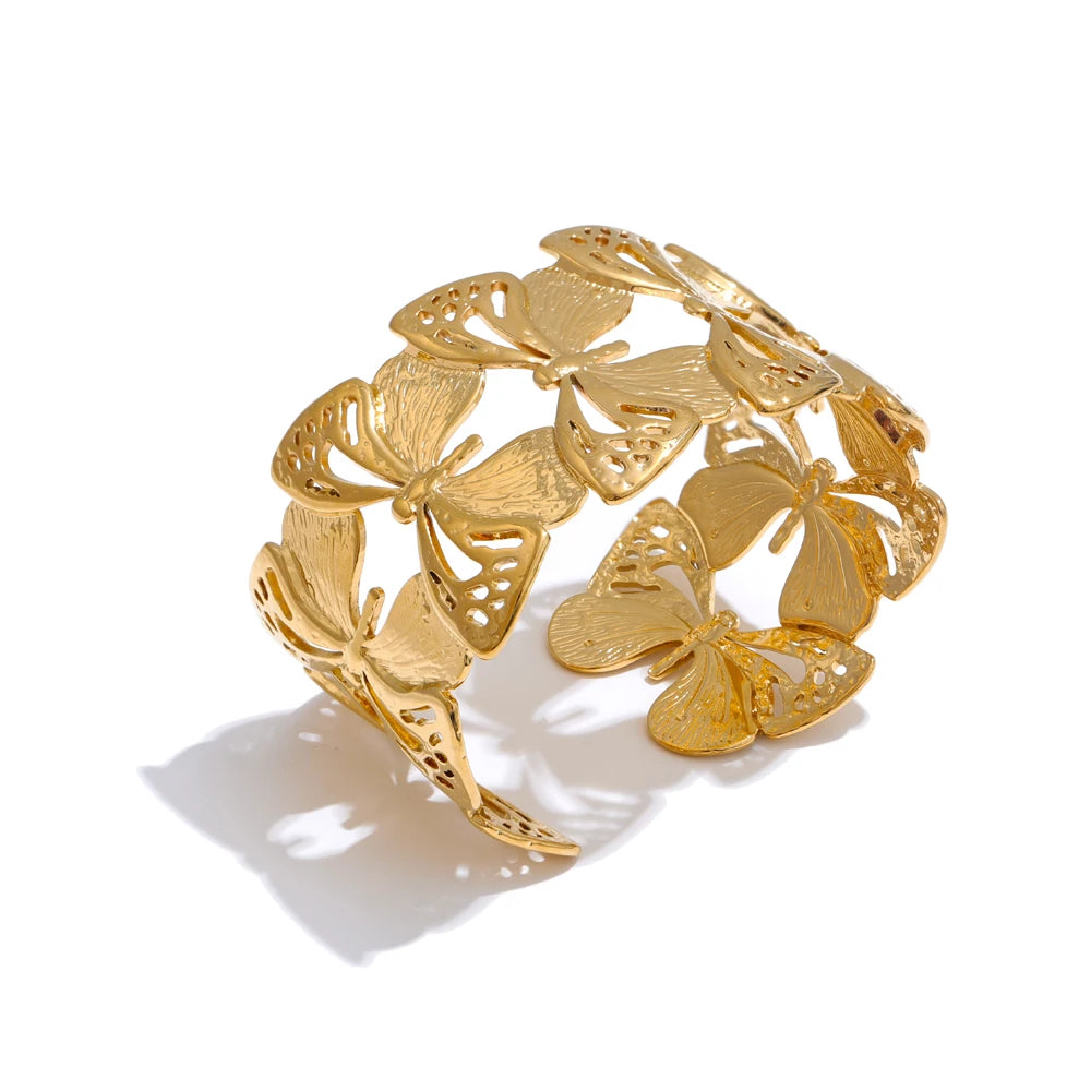 Floral Gold Cuff