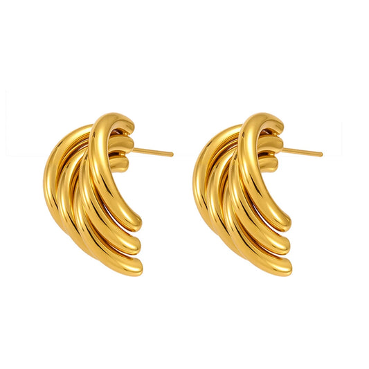 Twisted Gold Studs