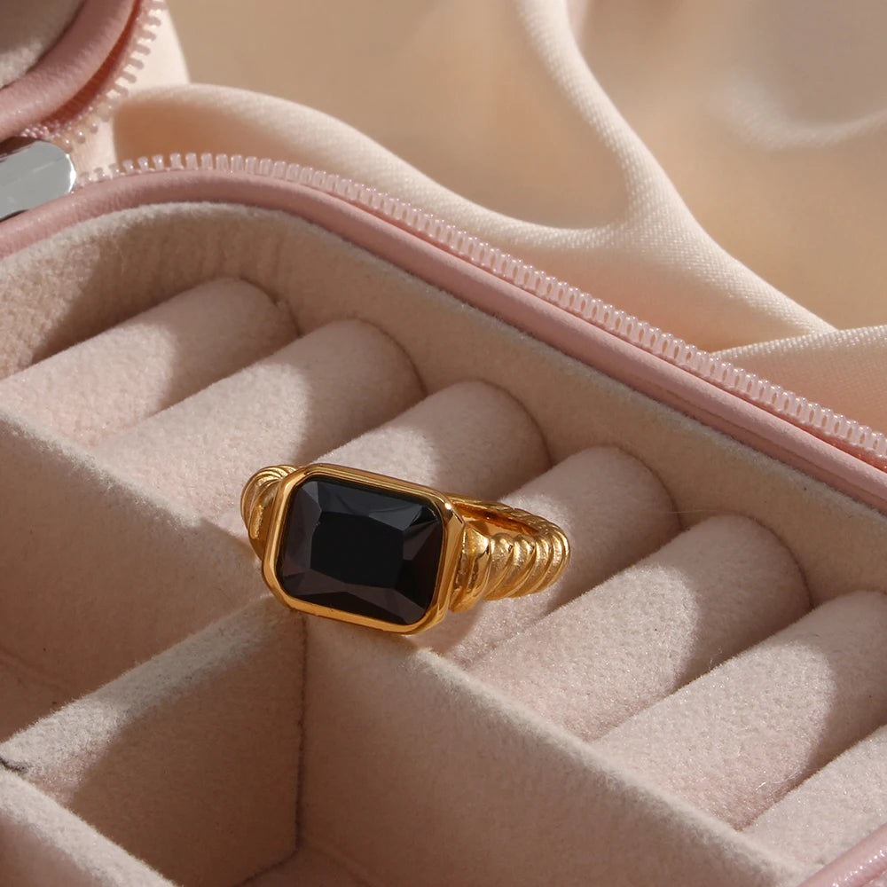 Luxe Gem Stack Ring Set