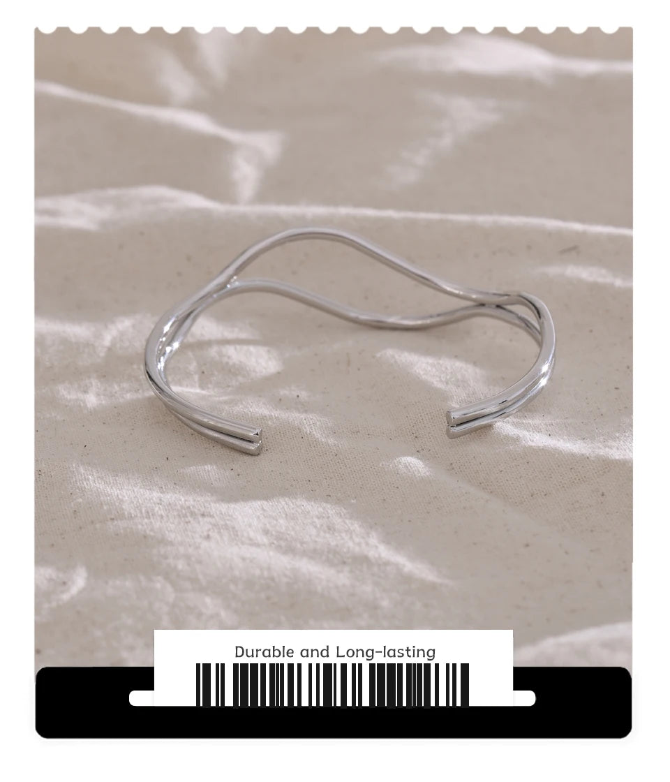 Double Wave Cuff Bracelet
