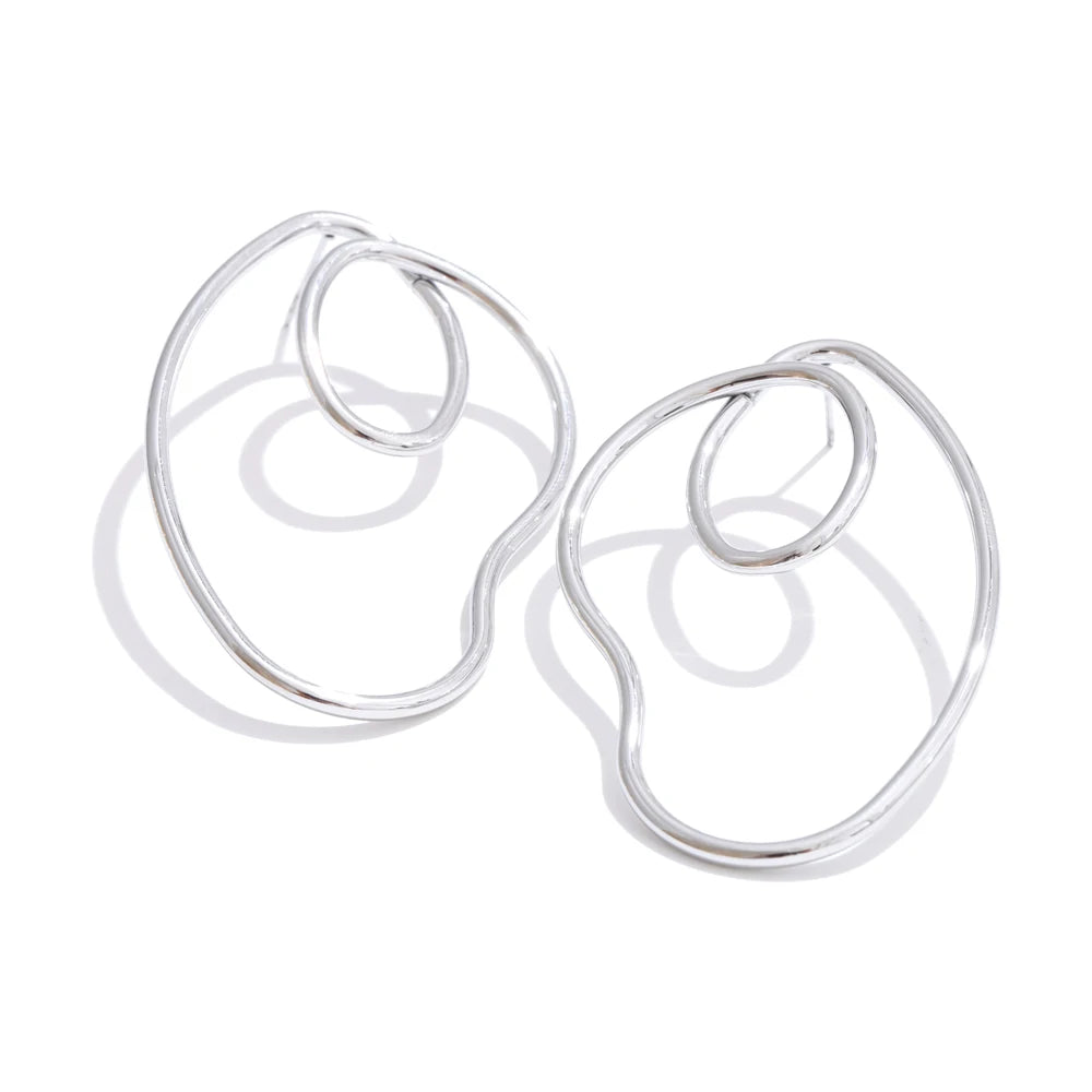 Golden Flow Hoop Earrings