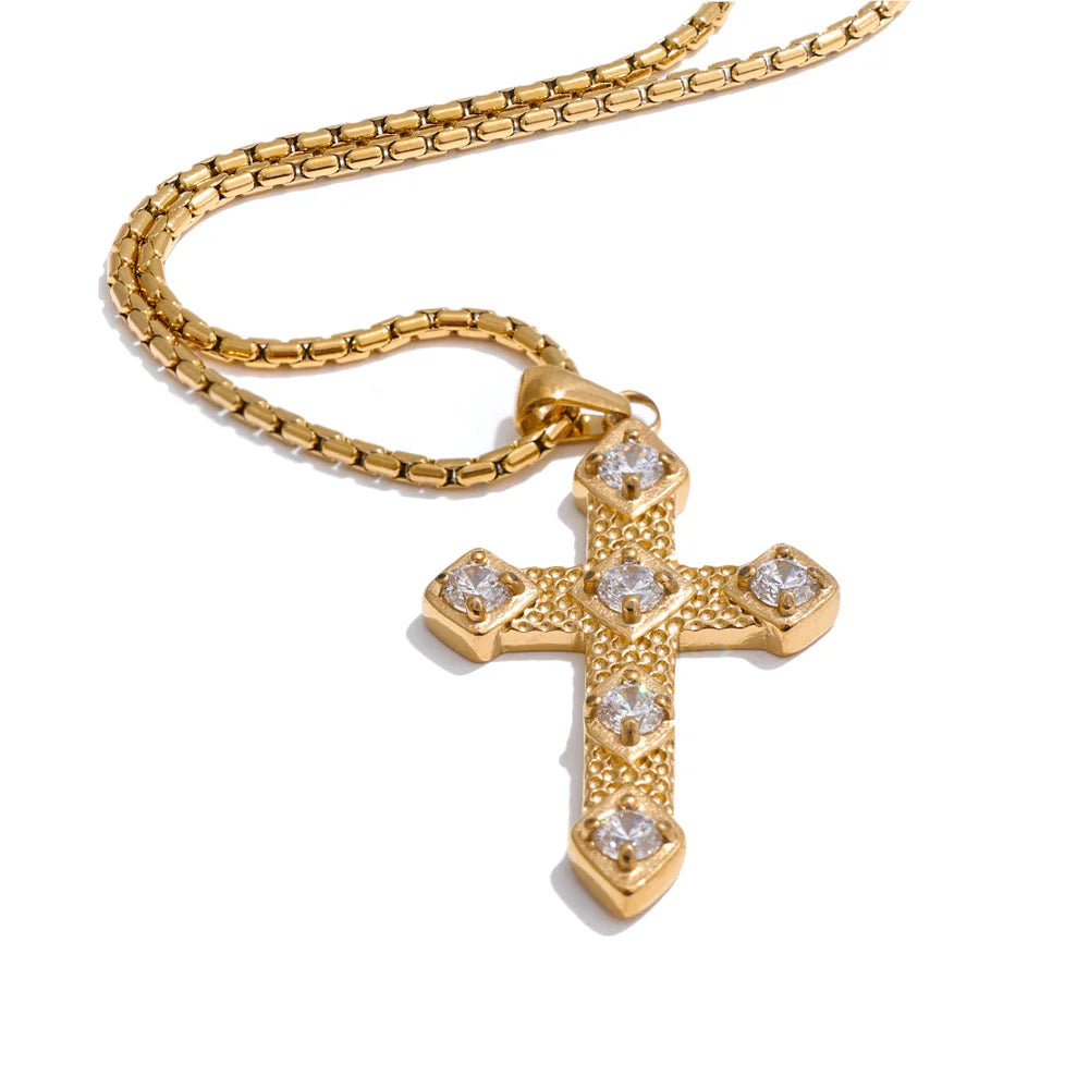 Cross Crystal Necklace