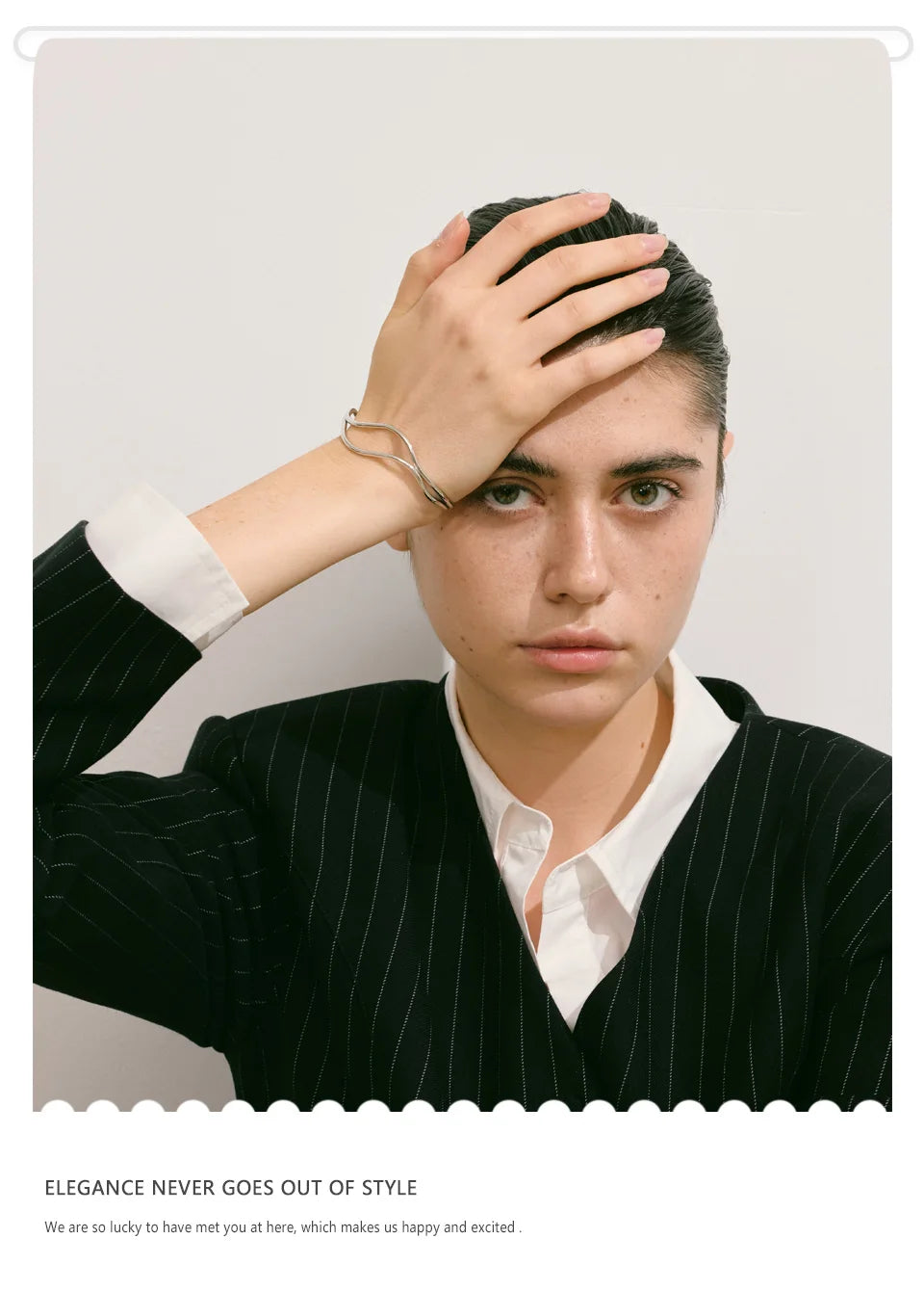 Double Wave Cuff Bracelet