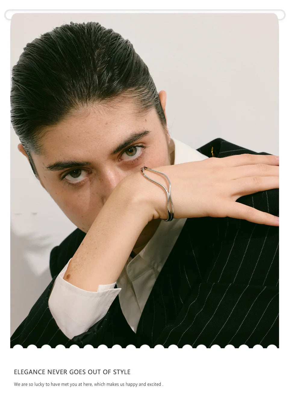 Double Wave Cuff Bracelet