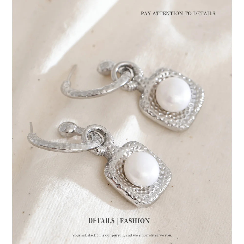 Vintage Frame Pearl Drops