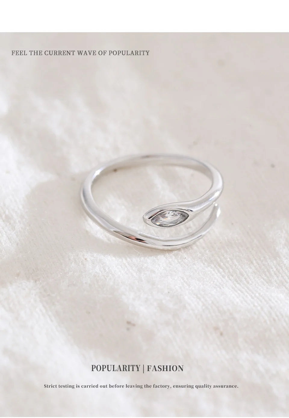 Swirl Crystal Ring