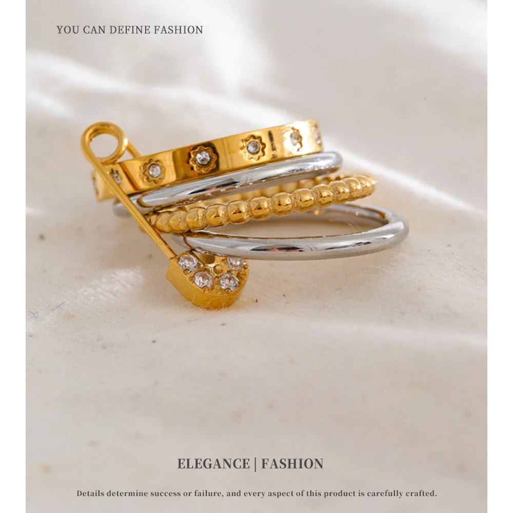 Mixed Ring Stack Set