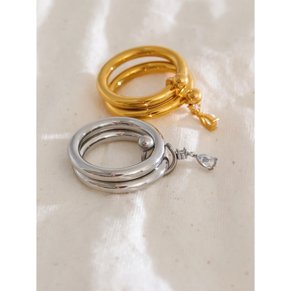 Multi-Band Crystal Ring