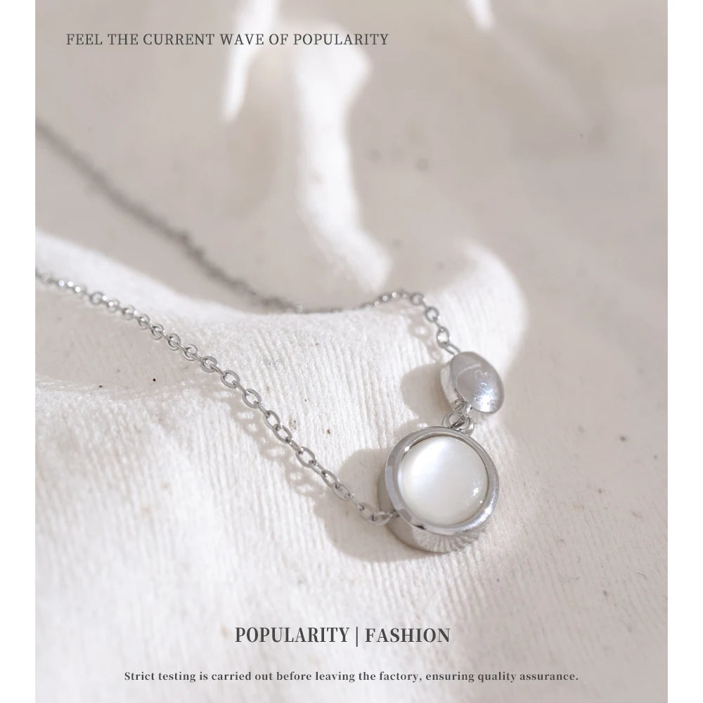 Silver Double Oval Necklace